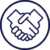 Icon - Handshake - Navy Icon - Handshake - Navy